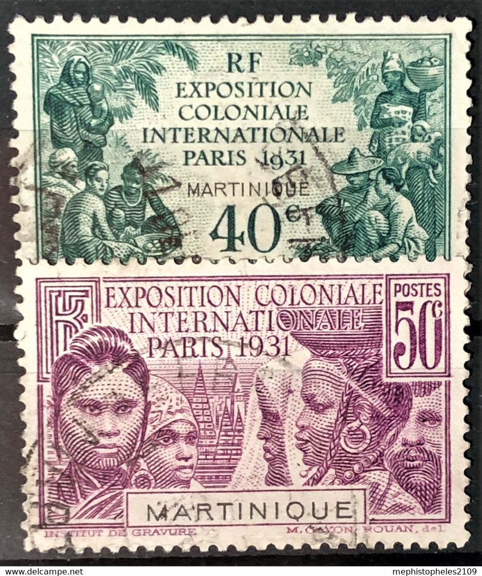 MARTINIQUE 1931 - Canceled - YT 129, 130 - Gebruikt