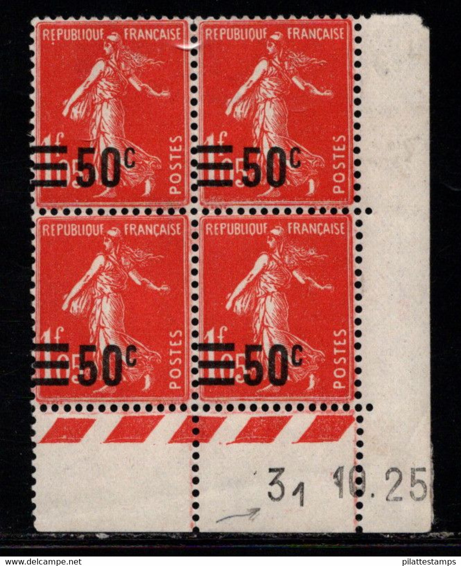 FRANCE N°225* TYPE SEMEUSE COIN DATE DU 31/10/25 - ....-1929