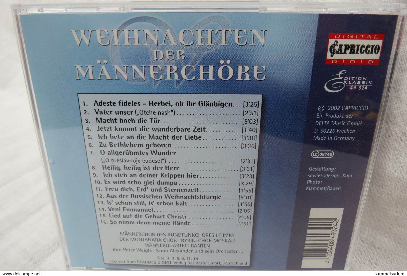 CD "Weihnachten Der Männerchöre" Jetzt Kommt Die Wunderbare Zeit - Kerstmuziek