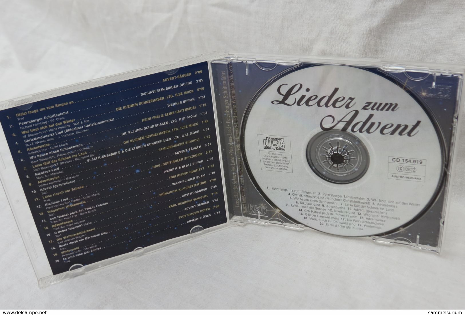 CD "Lieder Zum Advent" Div. Interpreten/Titel - Canzoni Di Natale