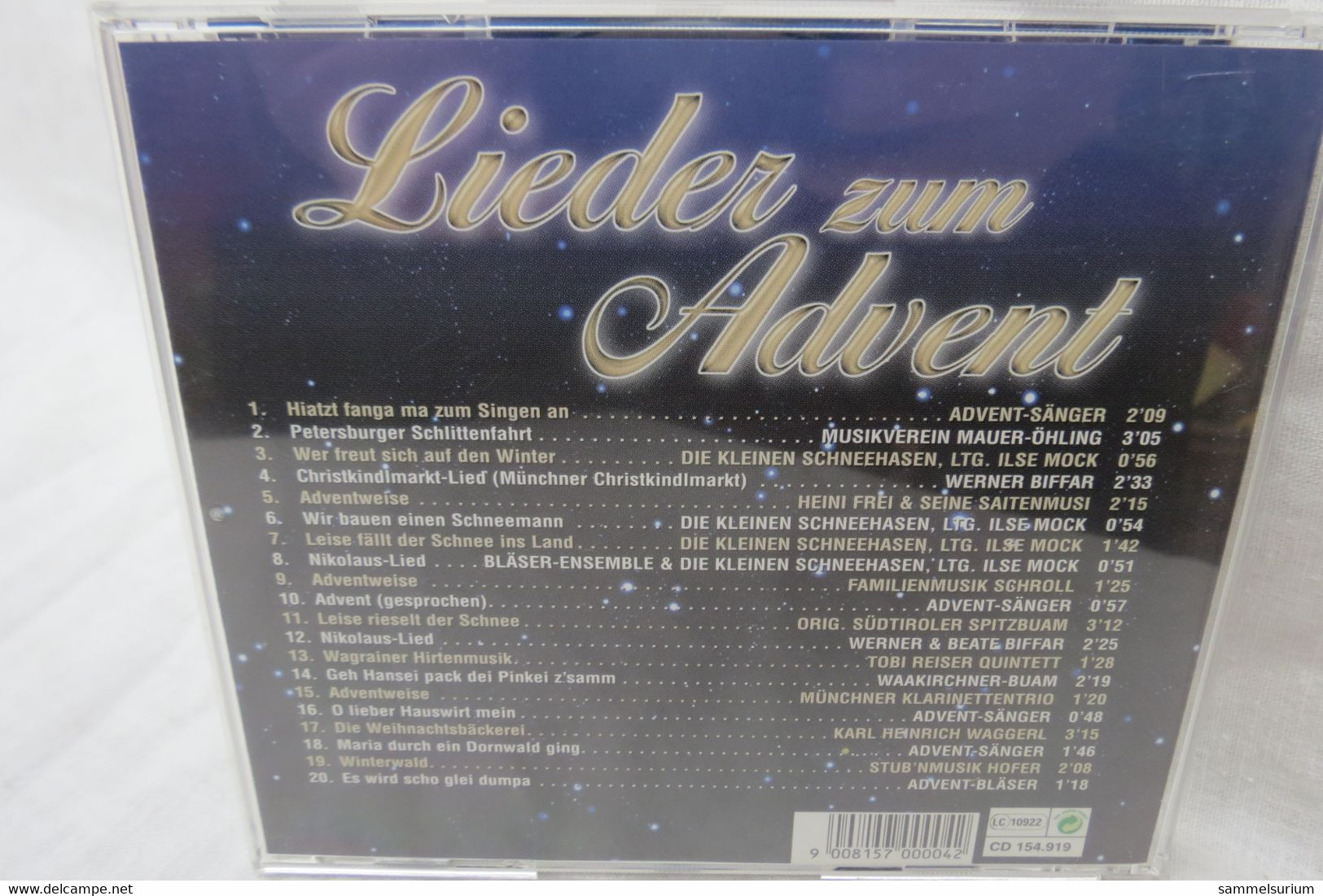 CD "Lieder Zum Advent" Div. Interpreten/Titel - Christmas Carols