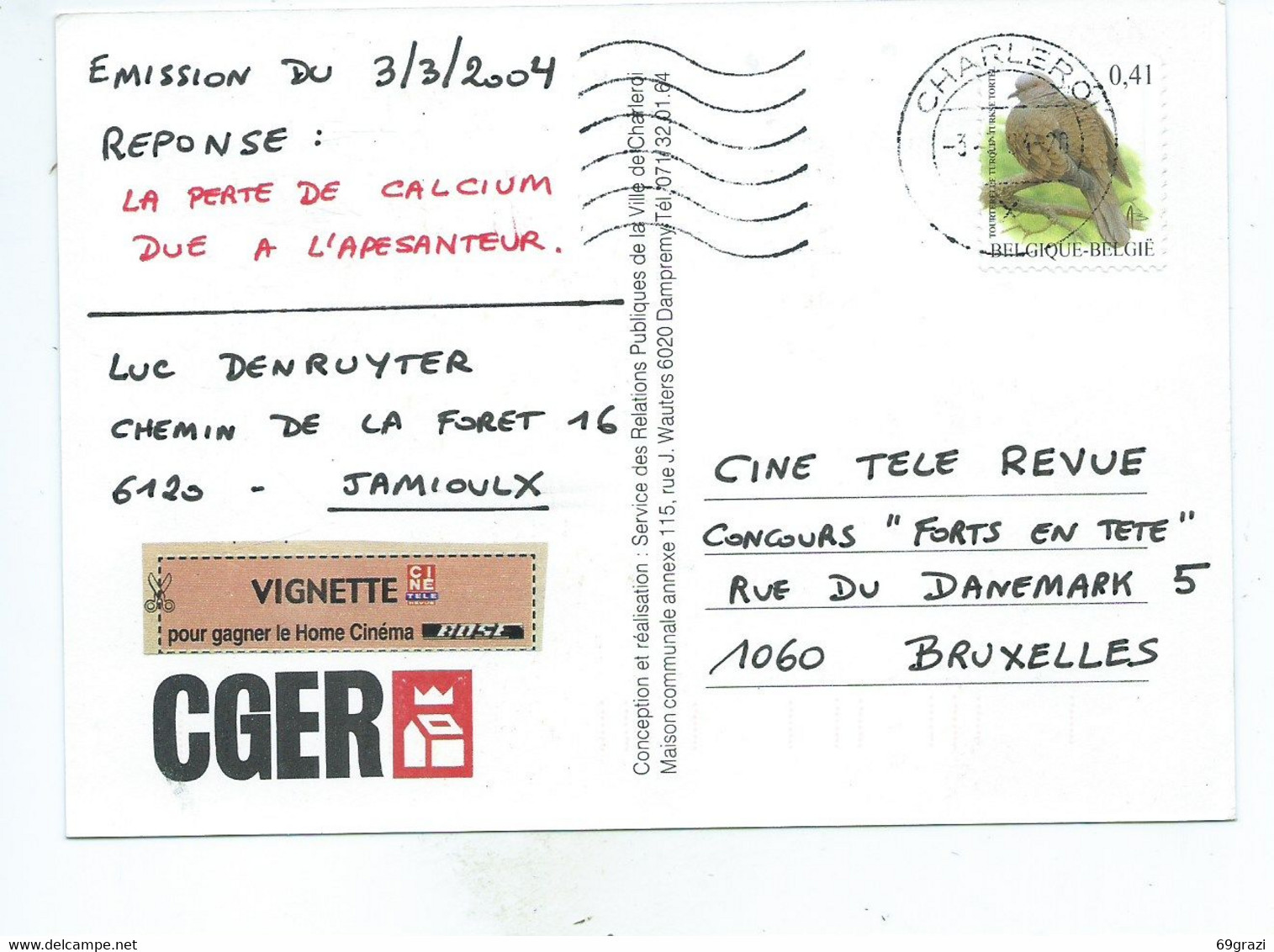 Charleroi Basket Ball    ( Carte Ayant Voyagé ) - Charleroi