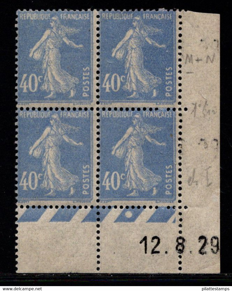 FRANCE N°237** TYPE SEMEUSE COIN DATE DU 12/8/29 - ....-1929