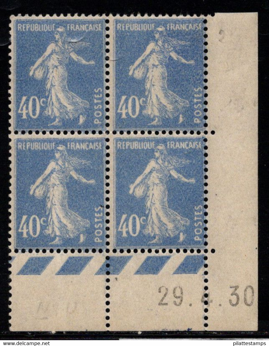 FRANCE N°237* TYPE SEMEUSE COIN DATE DU 29/4/30 - ....-1929
