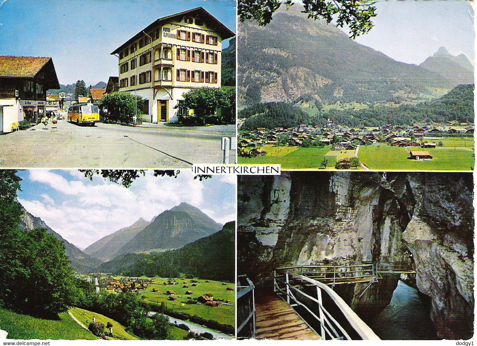 SCENES FROM INNERTKIRCHEN, SWITZERLAND.circa 1970 USED POSTCARD Ac1 - Innertkirchen