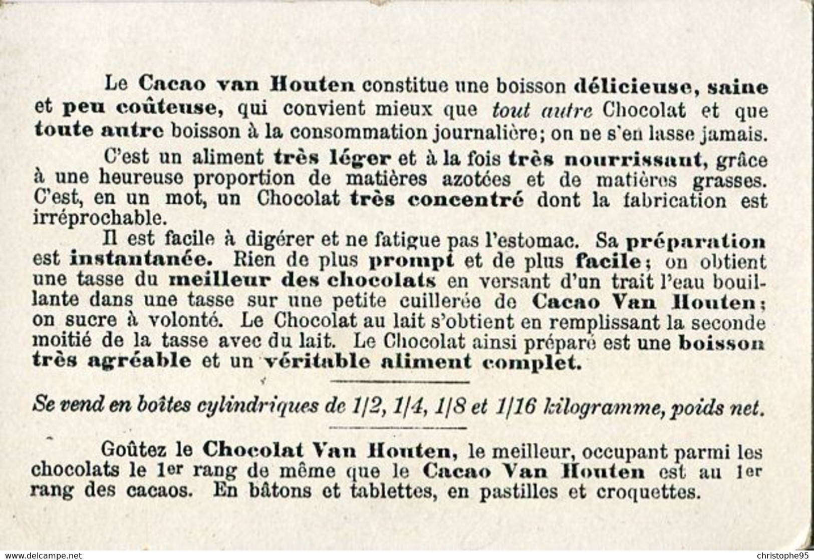 Chromos .n° 23379. Cacao Et Chocolat Van Houten. Paysage. Bateau . - Van Houten