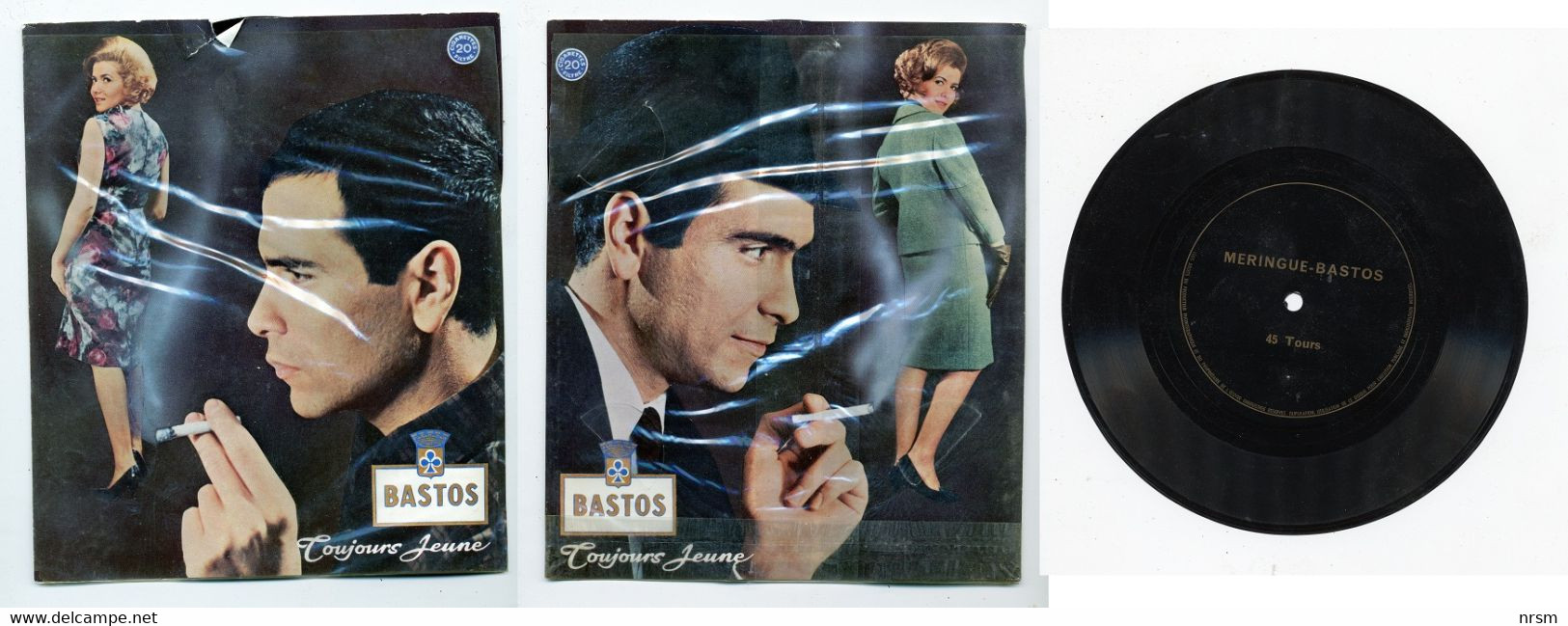 Cigarettes BASTOS / Disque Publicitaire "Meringue-Bastos" / 45 Tours Souple - Advertising Items