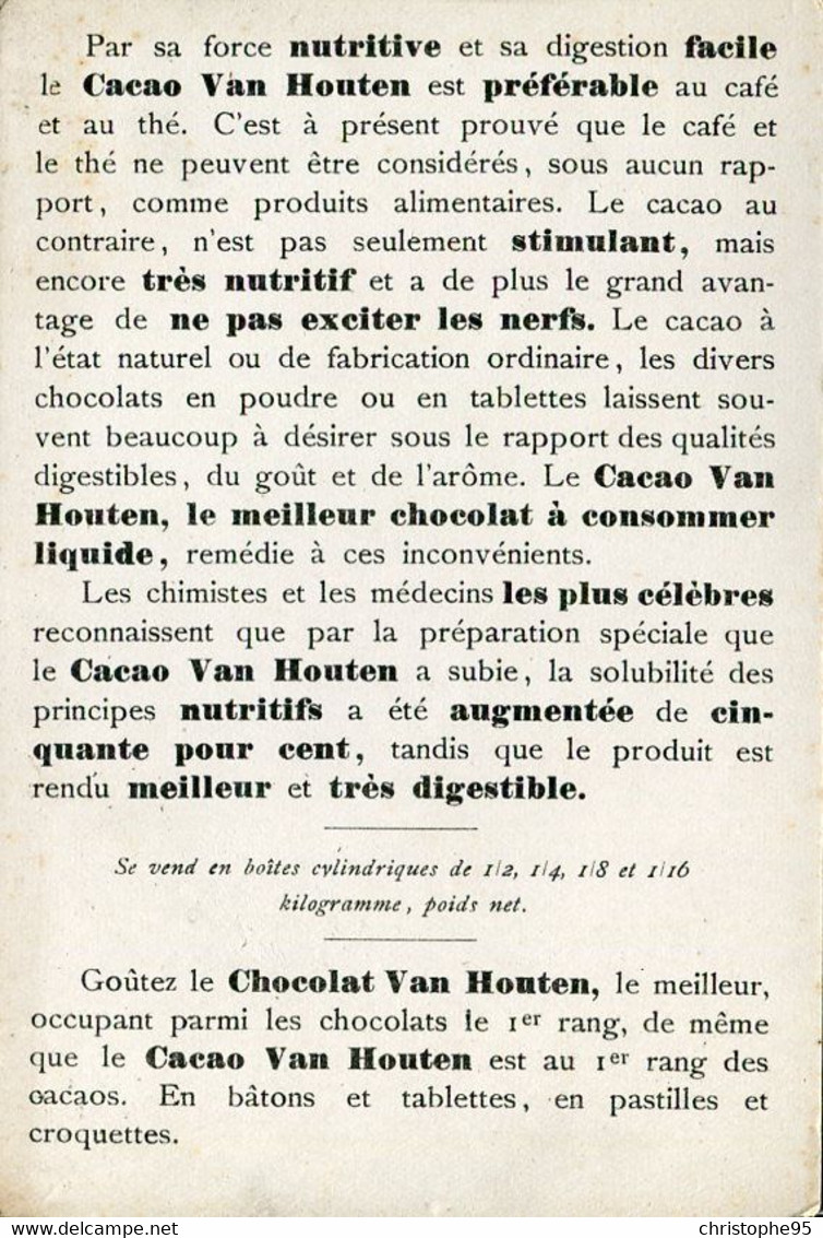 Chromos .n° 23387. Cacao Et Chocolat Van Houten. Expedition Polaire D Andree. Depart De Gothembourg . - Van Houten