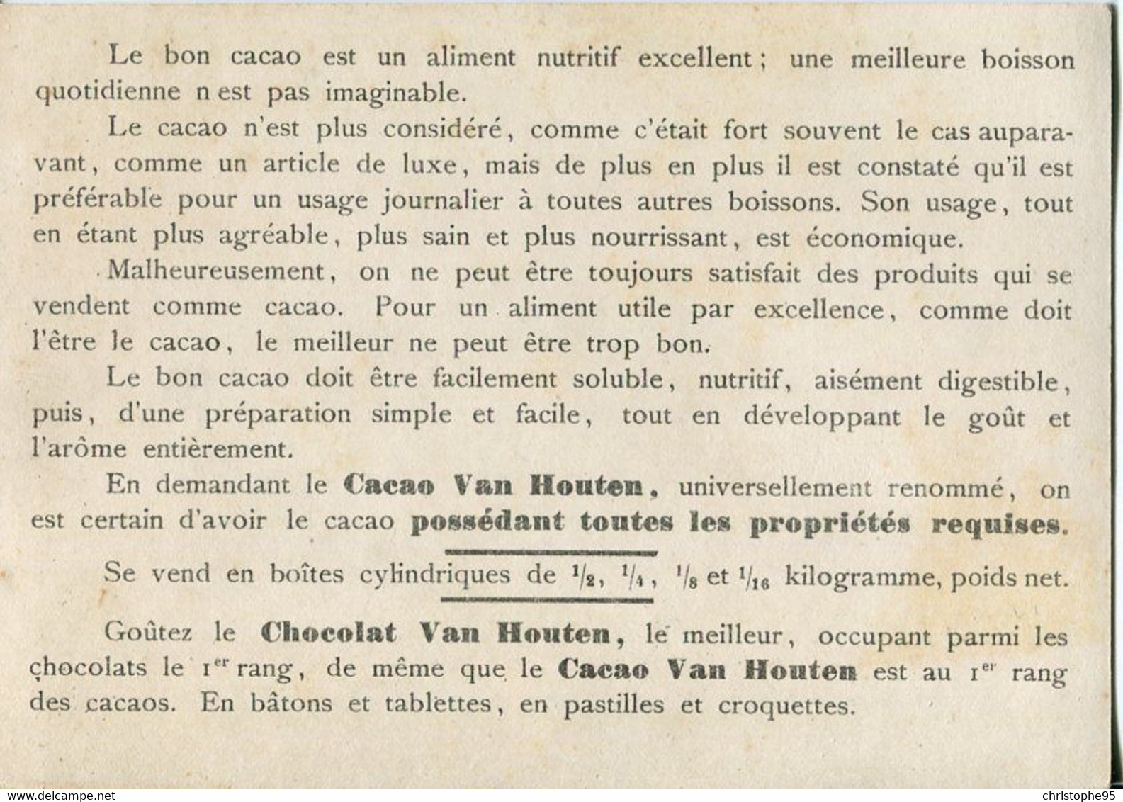 Chromos .n° 23389. Cacao Et Chocolat Van Houten. Femmes Jouant Et Fumant . - Van Houten