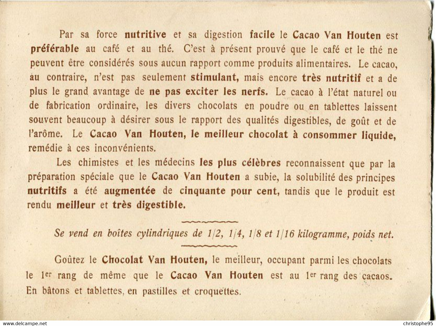 Chromos .n° 23400. Cacao Et Chocolat Van Houten.  Femmes Lavant Le Linge. Barque . - Van Houten