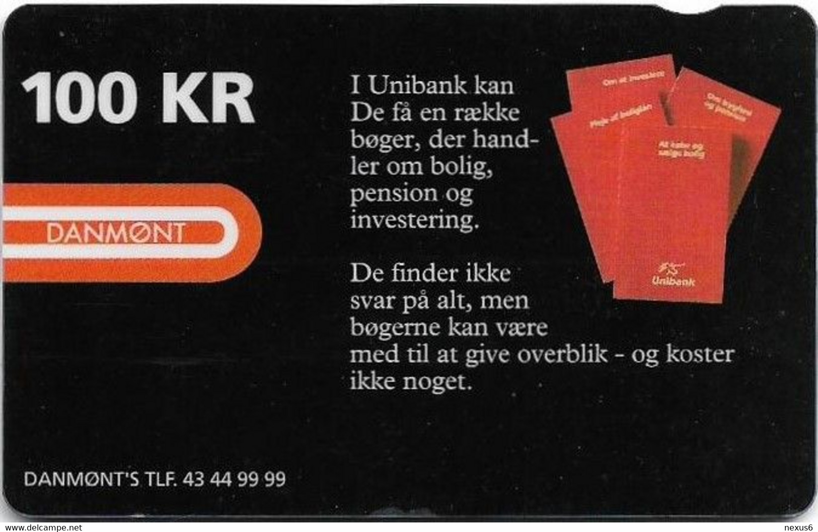 Denmark - Danmønt - Unibank Handbooks - DD119 - Exp. 02.1998, 100Kr, 9.417ex, Used - Dänemark