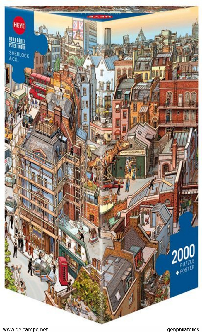 NEW Heye Jigsaw Puzzle 2000 Pc Tiles Pieces "Sherlock & Co" By Göbel/Knorr - Puzzle Games