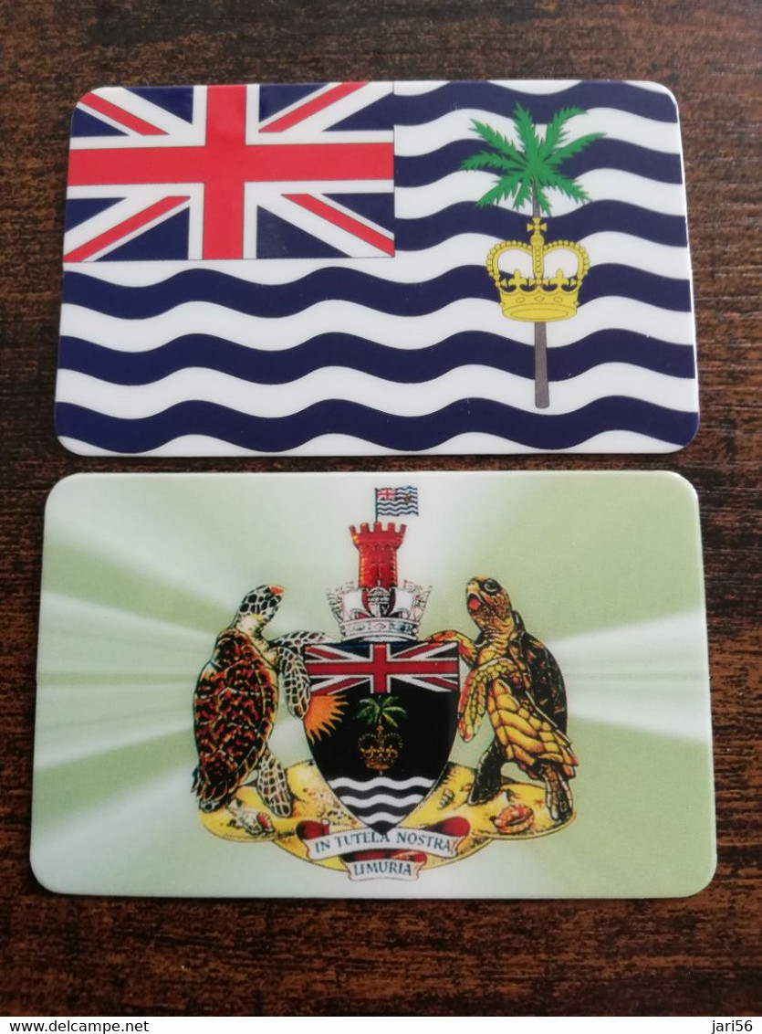 DIEGO GARCIA   $NVI + $ NVI   DGA-R-37- DGA-R-38   BIOT FLAG /BIOT CREST   / MINT   CARDS   **5624** - Diego-Garcia