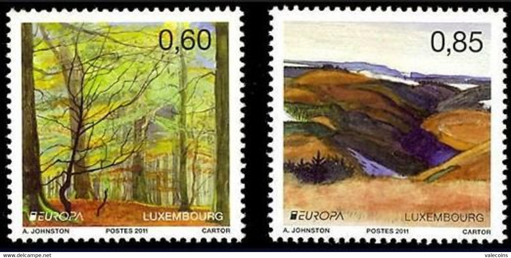 # LUSSEMBURGO LUXEMBOURG - 2011 - CEPT EUROPA - Set 2 Stamps MNH - Andere & Zonder Classificatie