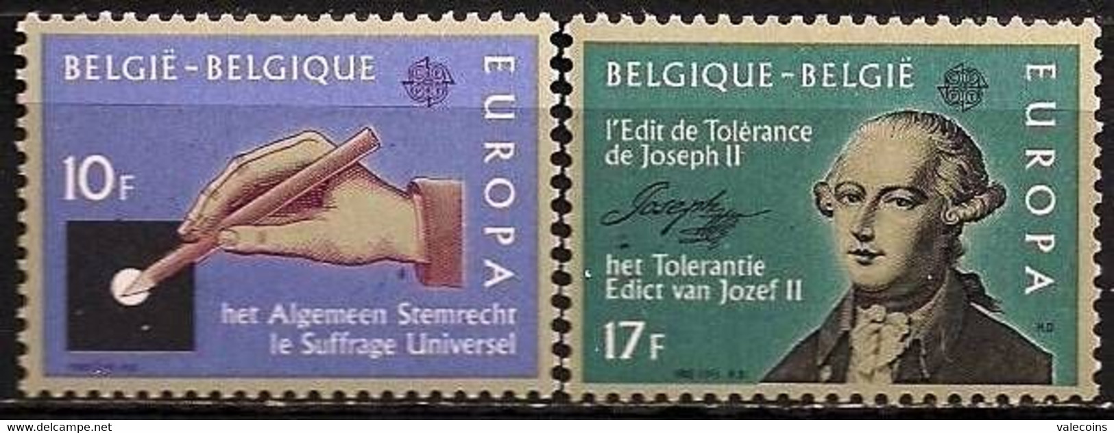 # BELGIO BELGIUM - 1982 - EUROPA CEPT History - Set 2 Stamps MNH - Autres & Non Classés