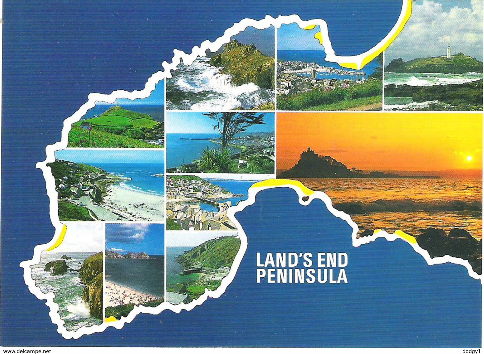 LANDS END PENINSULA, CORNWALL, ENGLAND. UNUSED POSTCARD Ae2 - Land's End