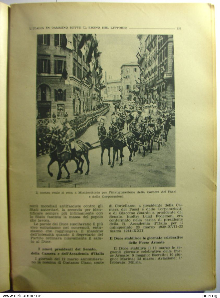 ALMANACCO FASCISTA DEL POPOLO D' ITALIA 1940 - PROPAGANDE - ALMANACH FASCISTE DU PEUPLE ITALIEN 1940 - MUSSOLINI  ITALIE