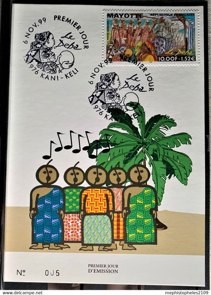 MAYOTTE 1999 - FDC Numéroté 005 - Kani-Keli - Storia Postale