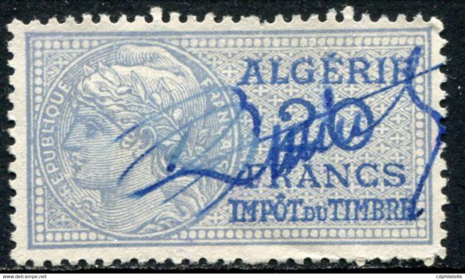 ALGERIE TIMBRE FISCAL OBLITERE  " ALGERIE  20 FRANCS IMPOT DU TIMBRE " - Used Stamps