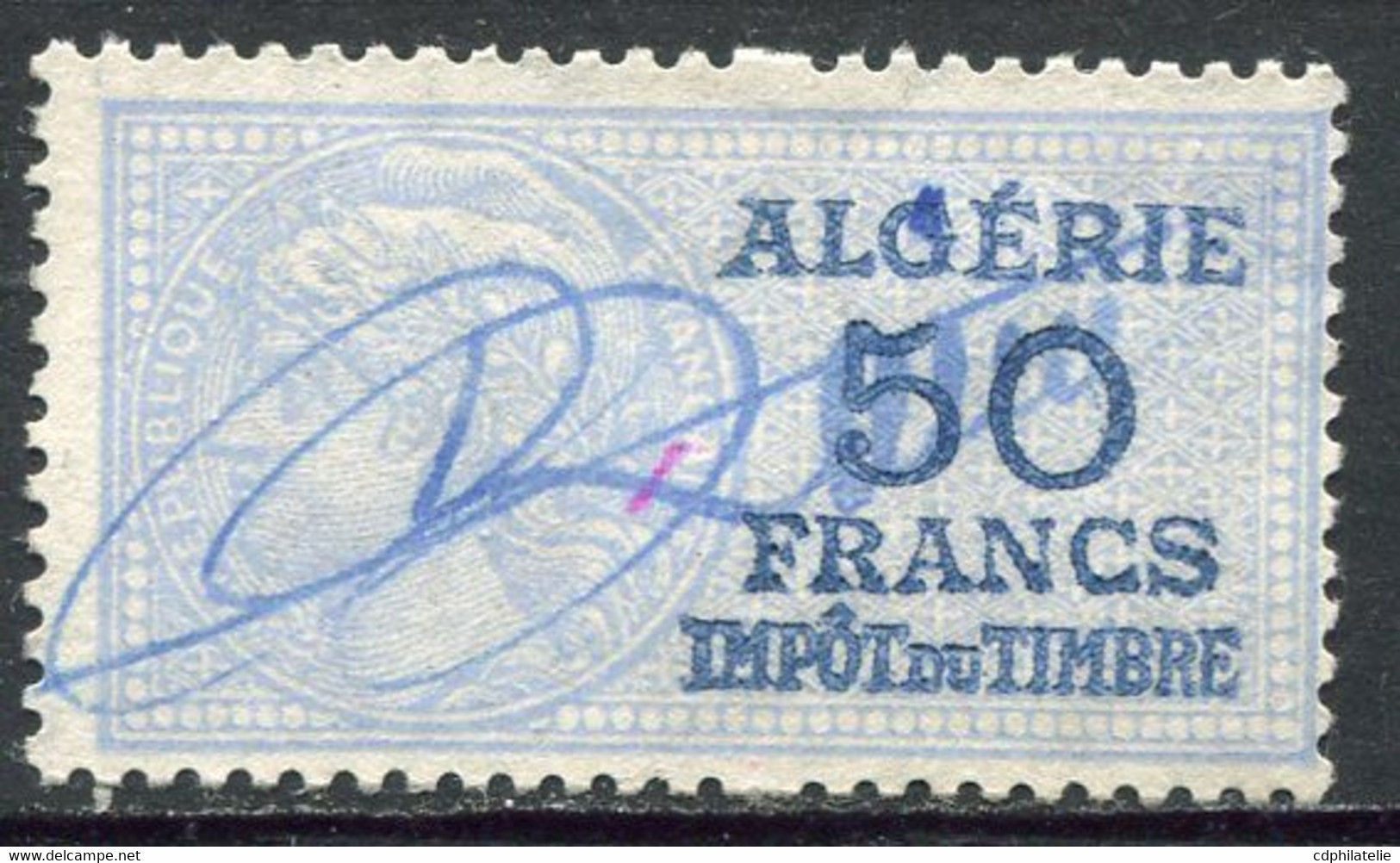 ALGERIE TIMBRE FISCAL OBLITERE  " ALGERIE  50 FRANCS IMPOT DU TIMBRE " - Used Stamps