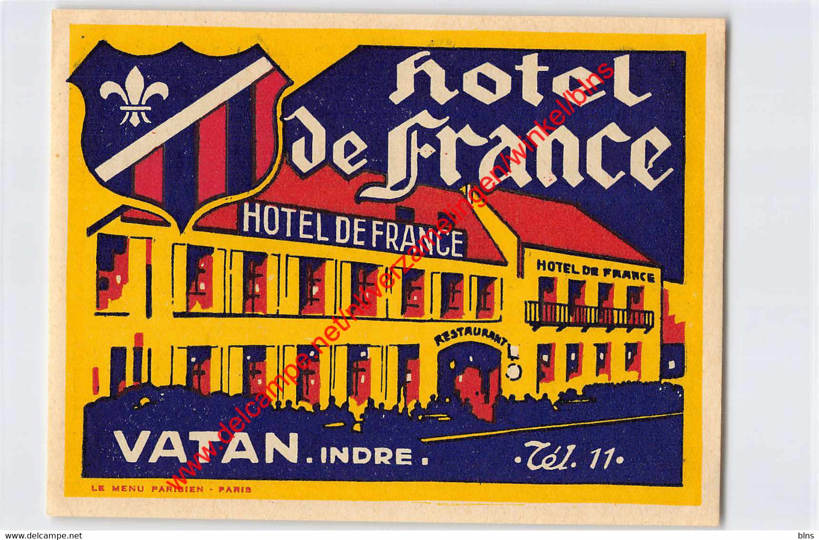 Vatan Indre - Hôtel De France - Hotel Label - France - Etiquetas De Hotel