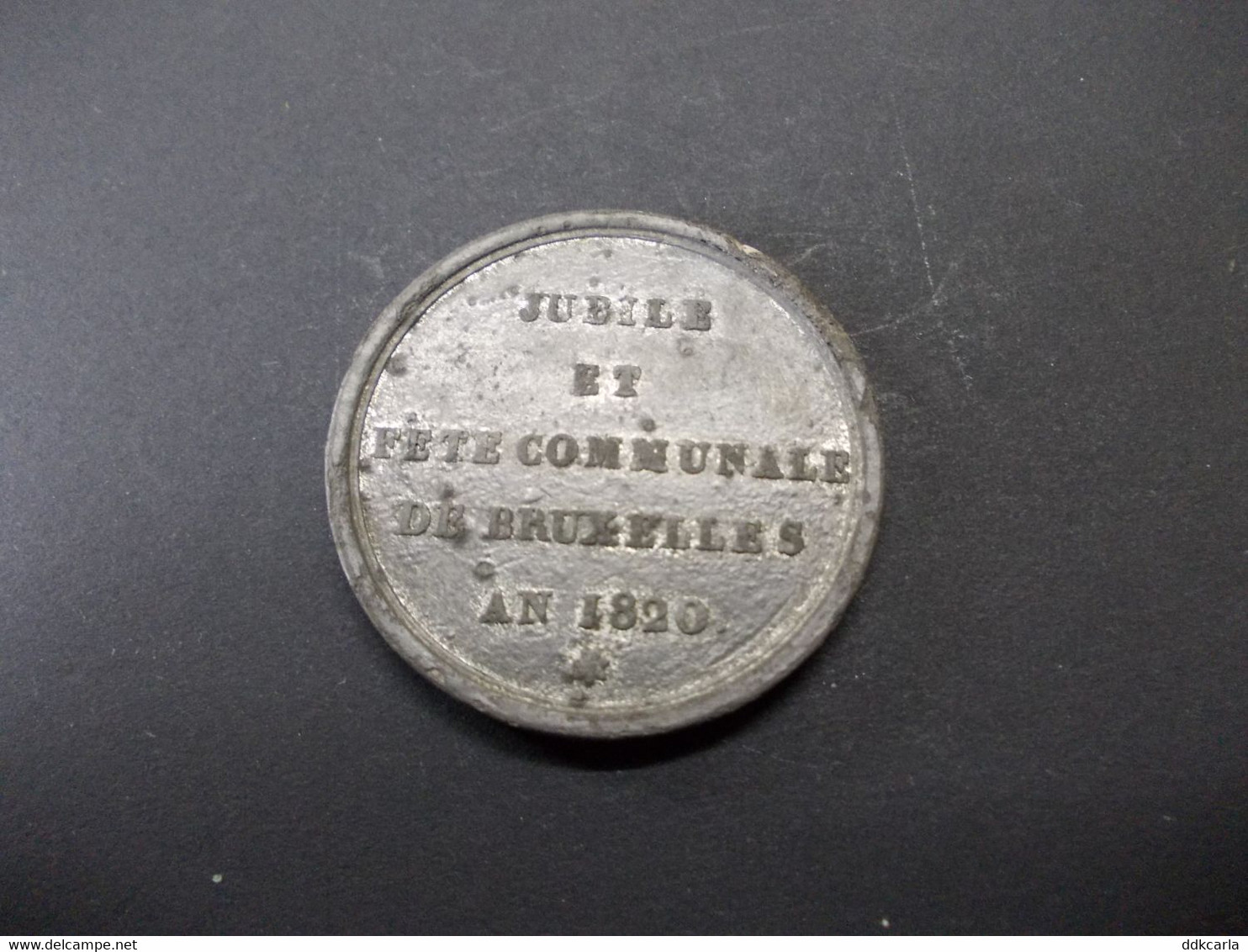 Penning - Jubile Et Fete Communale De Bruxelles An 1820 - Souvenirmunten (elongated Coins)