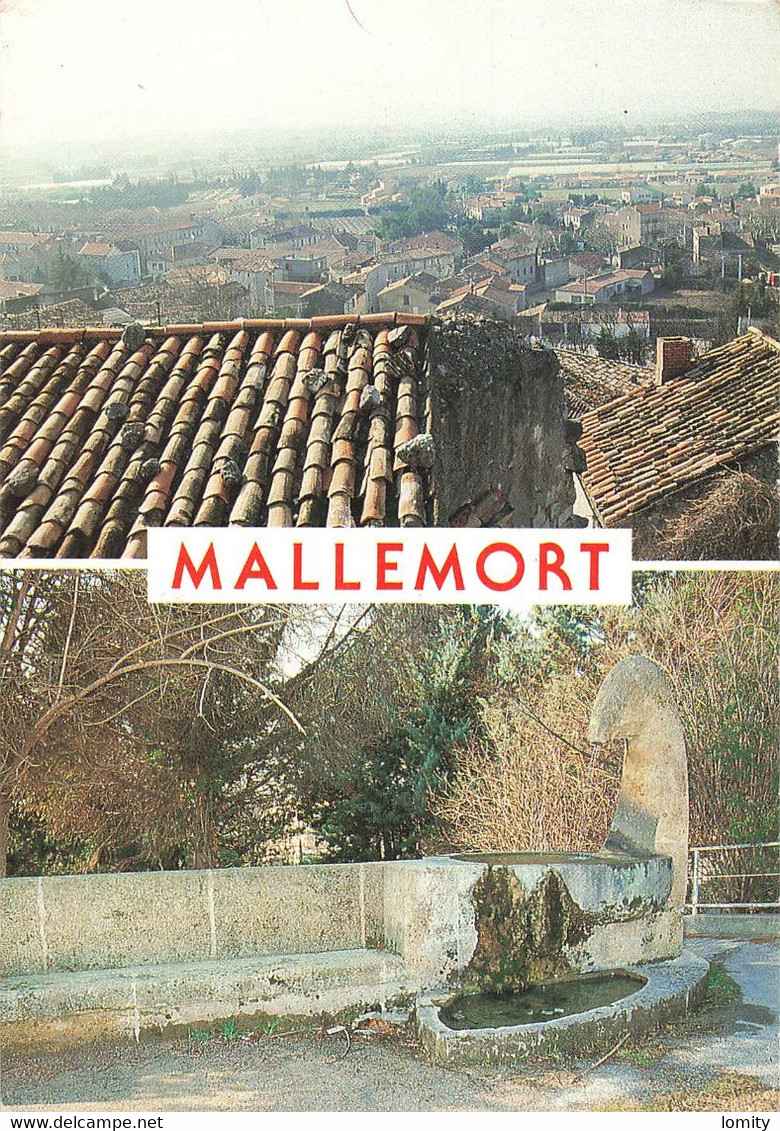 13 Mallemort Vue Générale Fontaine Rue Mireille Cité Lagache Carte 2 Vues Multivues - Mallemort