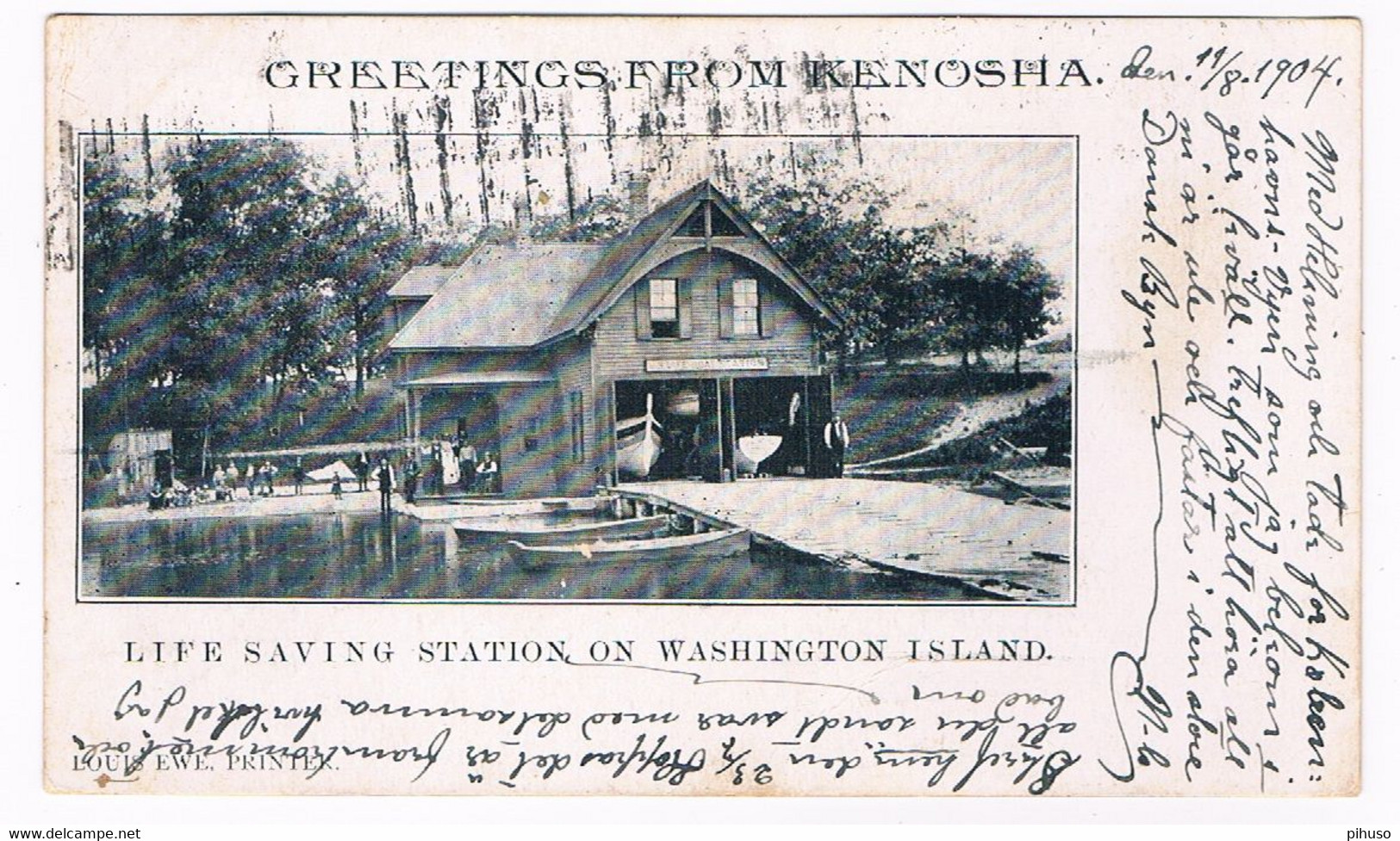 AM-46   KENOSHA : Life Saving  On Washington Island - Kenosha