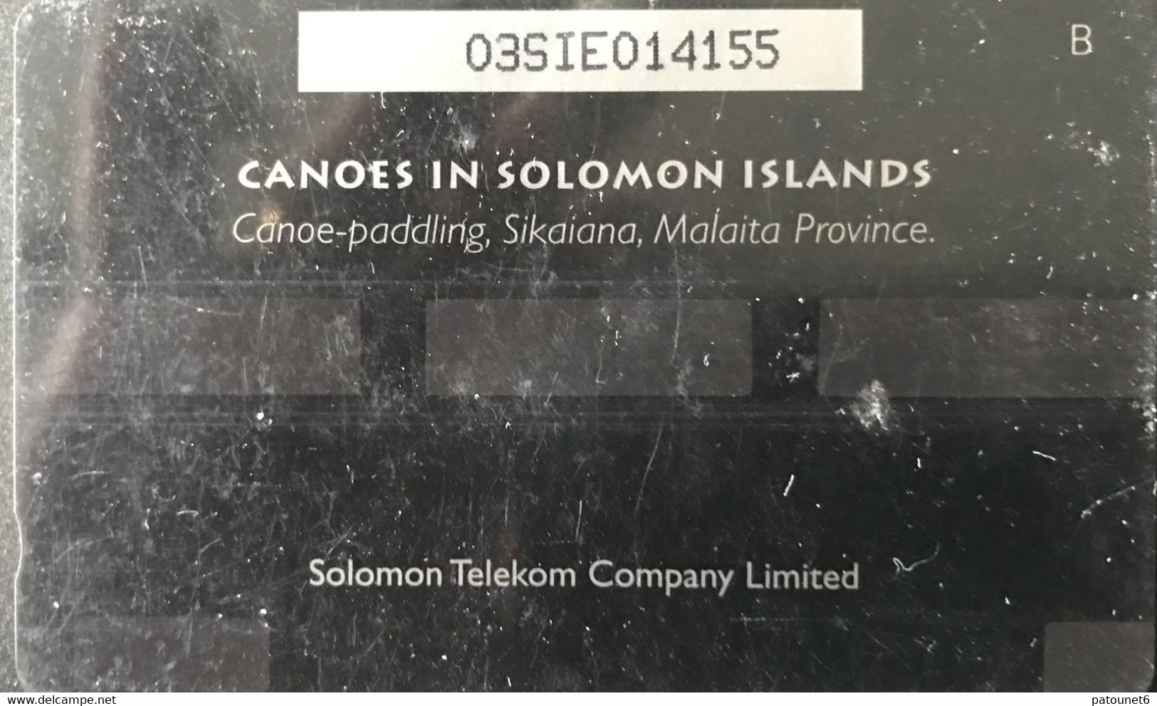 SALOMON  -  Phonecard  -  Solomon Telecom Company  -  Canoes  -  SI $50 - Solomoneilanden
