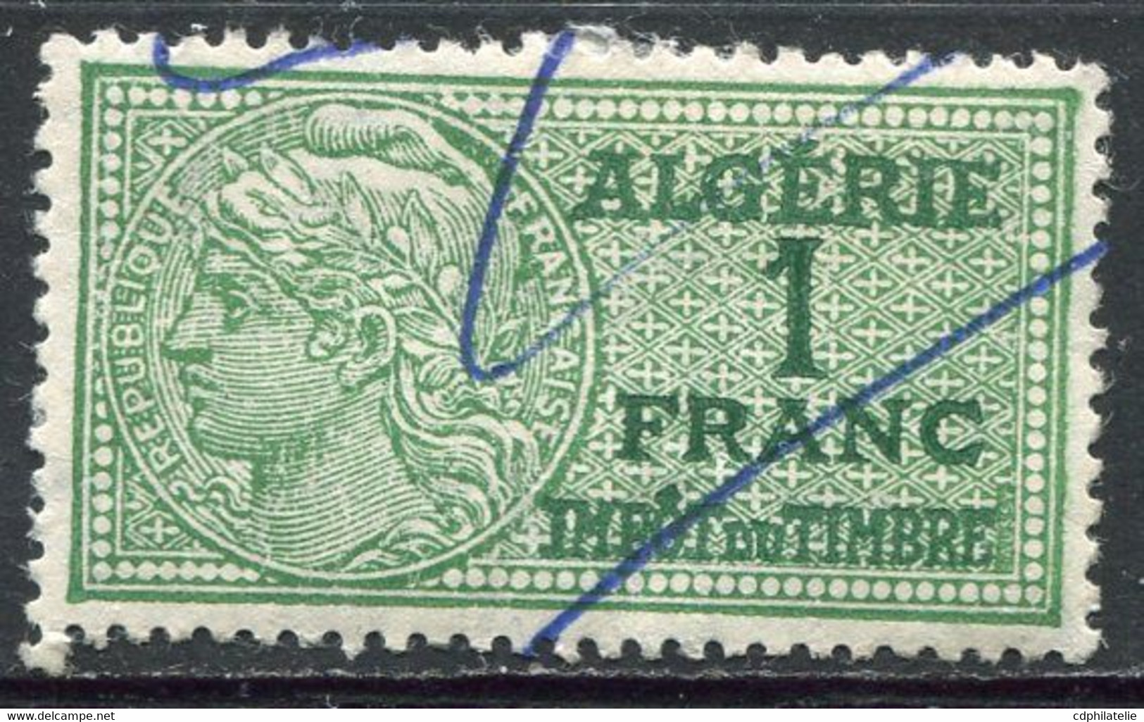 ALGERIE TIMBRE FISCAL OBLITERE  " ALGERIE  1 FRANC IMPOT DU TIMBRE " - Used Stamps