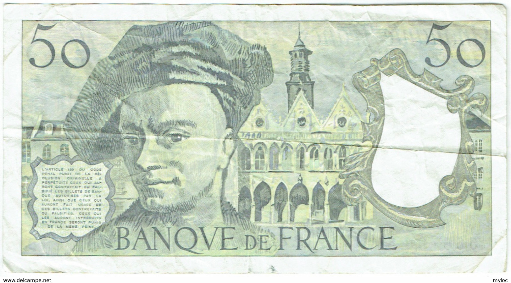 France. Billet 50 Francs, Quentin De La Tour. 1991. - 50 F 1976-1992 ''Quentin De La Tour''