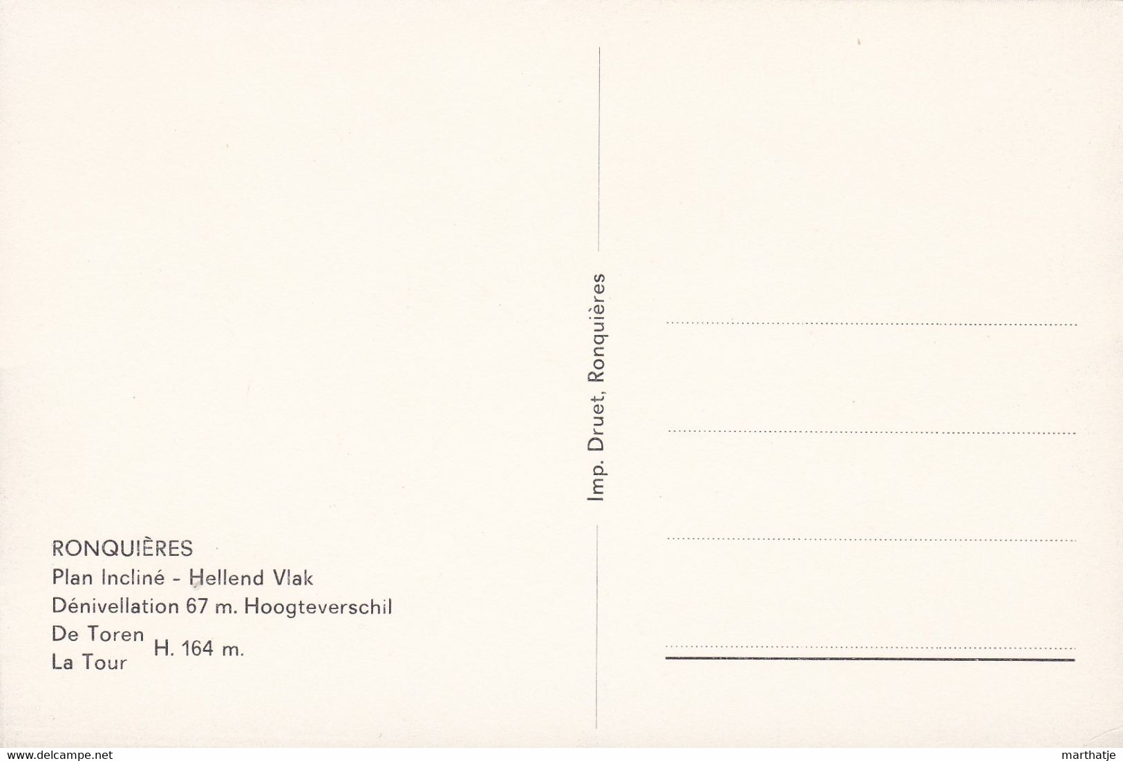 Ronquières - Plan Incliné - Hellend Vlak - Dénivellation 67m. Hoogteverschil - De Toren - La Tour - H. 164 M. - Braine-le-Comte