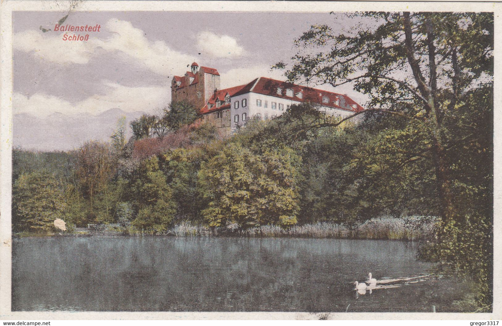 5419) BALLENSTEDT - Schloß - Teich Mit Schwänen - Sehr Alte AK - BAHNPOST 1926 - Ballenstedt