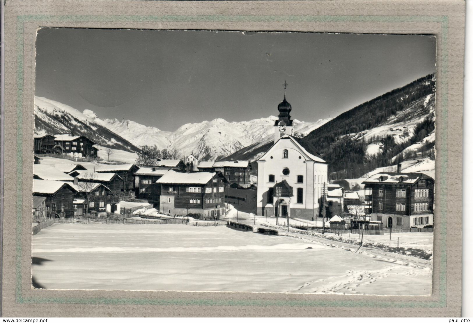 CPSM Dentelée - (Suisse-VS-Valais) RECKINGEN-im-GOMS - Das Dorf Im Winter - 1960 - Reckingen