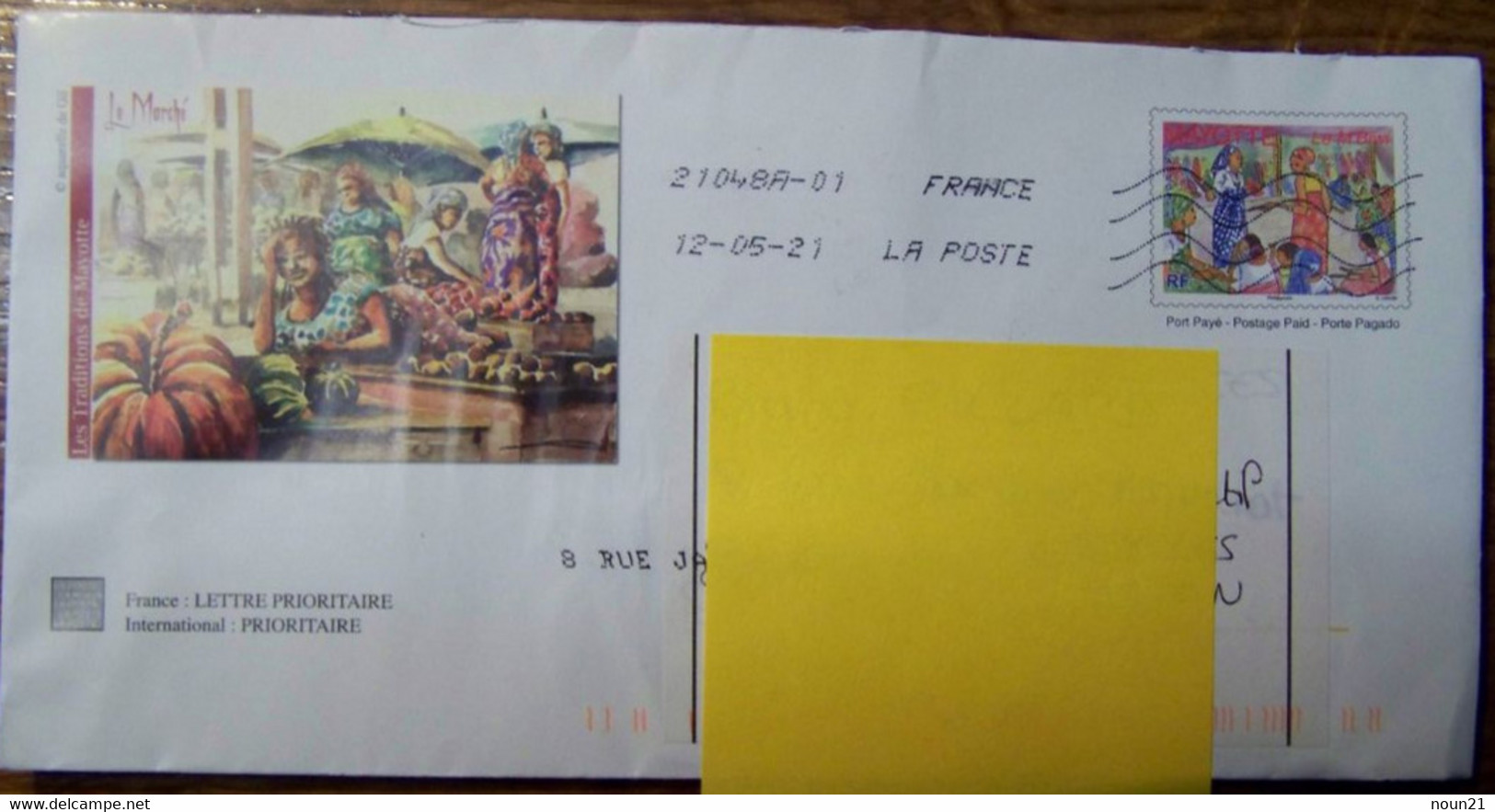 976 MAYOTTE Prêt à Poster PAP Lettre Prioritaire Le M'Biwi Voyagé - Interi Postali & PAP