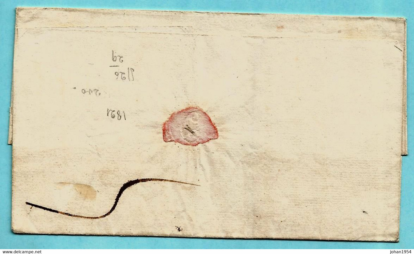 Brief Zonder Inhoud 24/09/1821, Griffe BRUSSEL / FRANCO (Herlant 67 : 35 X 11 Mm) Naar Verviers - 1815-1830 (Hollandse Tijd)