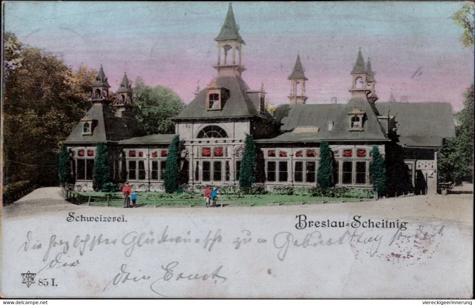 ! Alte Ansichtskarte Aus Breslau Scheitnig, Schweizerei, 1902, Wroclaw, Schlesien - Schlesien