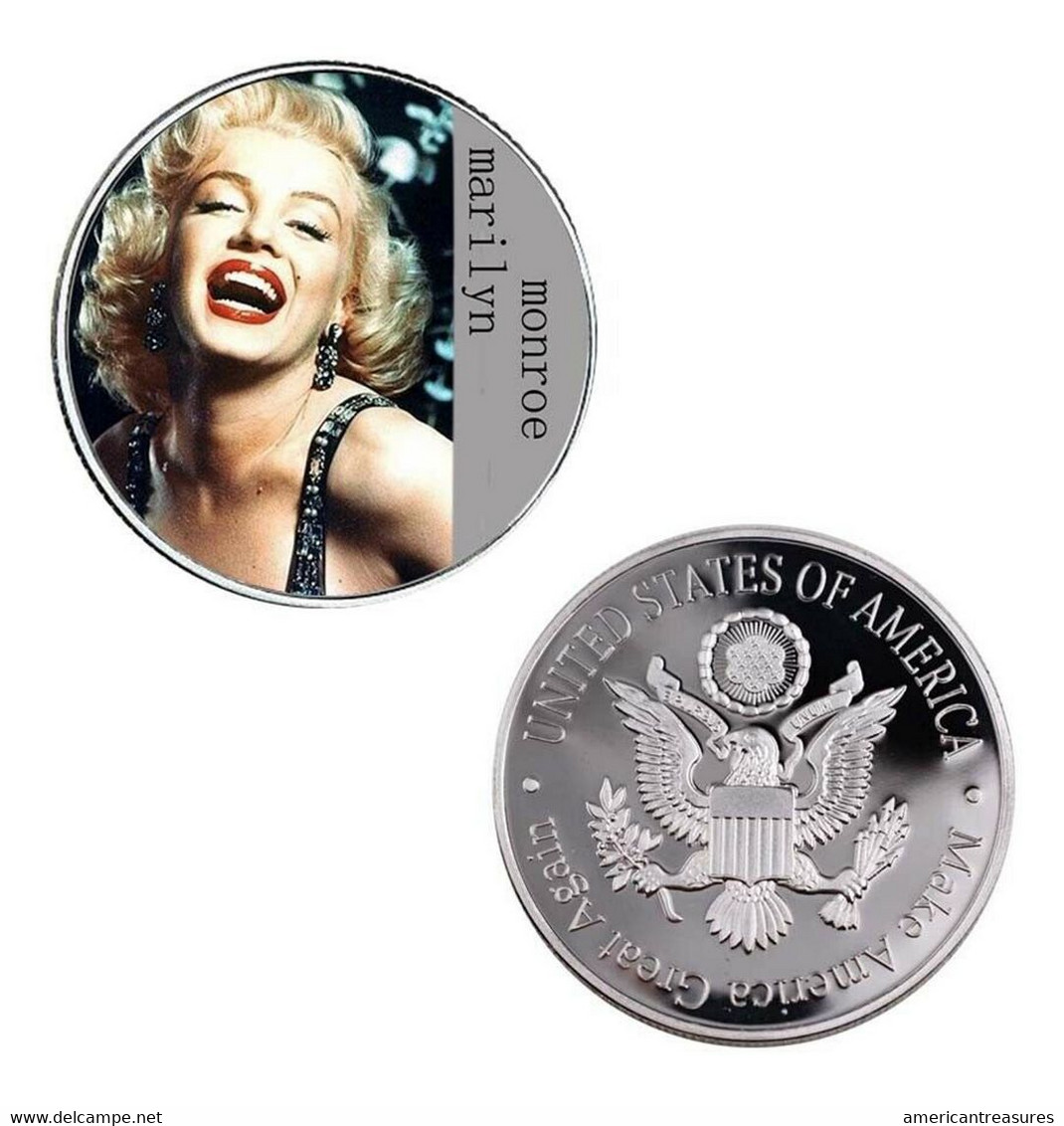 USA Marilyn Monroe (Blond - Oscar) 1 Ounce Commemorative Silverplated Coin - UNC - Altri – America