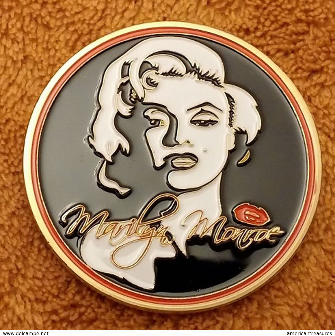 USA Marilyn Monroe (Blond - Oscar) 1 Ounce Commemorative Gold Plated Coin - UNC - Autres – Amérique