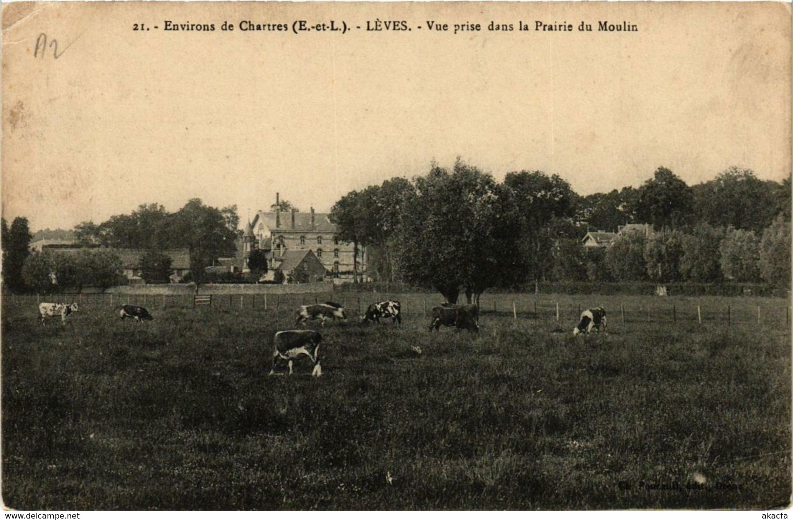 CPA LEVES - Vue Prise Dans La Prairie Du Moulin (669897) - Lèves