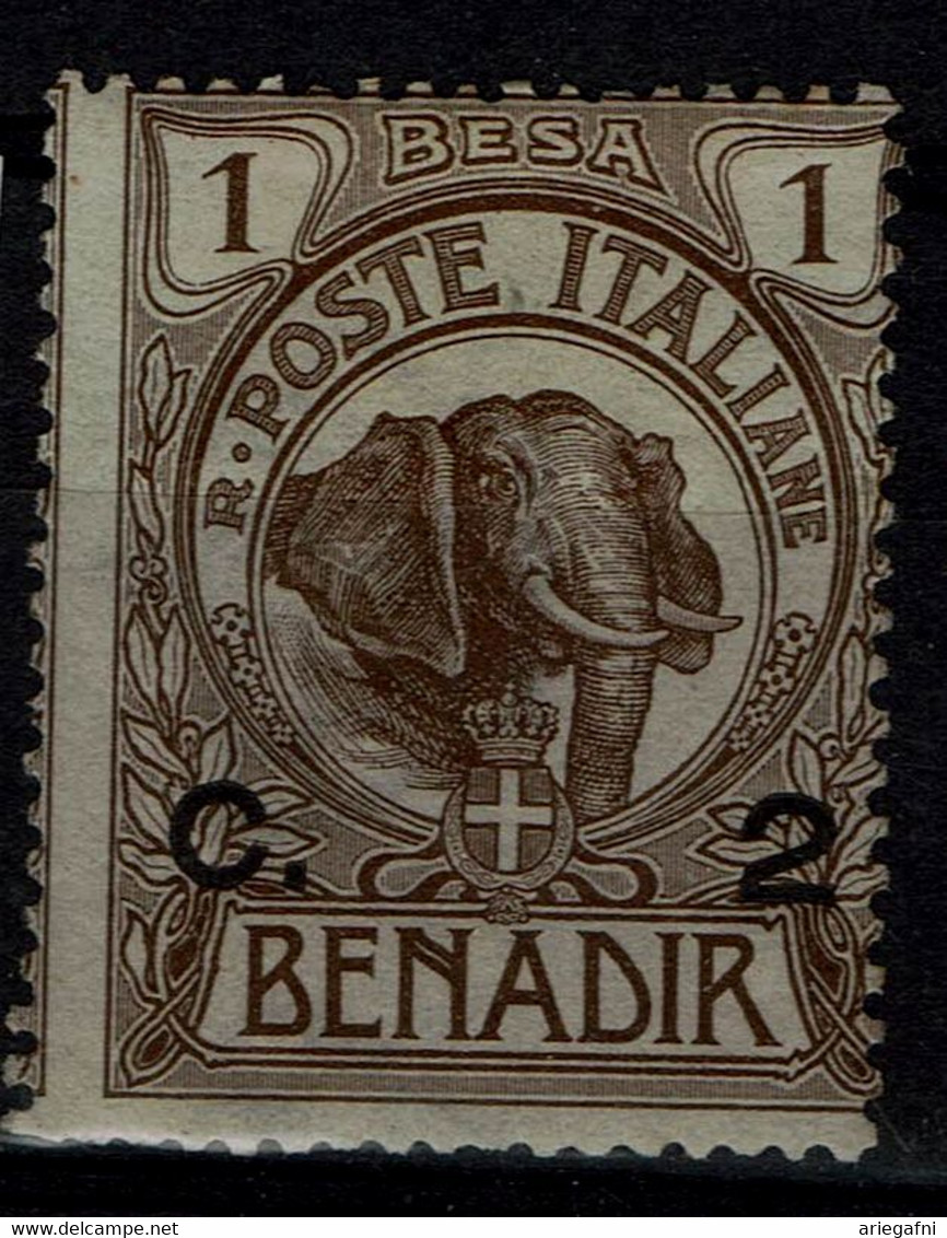 ITALIEN SOMALIA 1906 BENADIR ELEPHANT MI No 10 MLH VF!! - Somalië