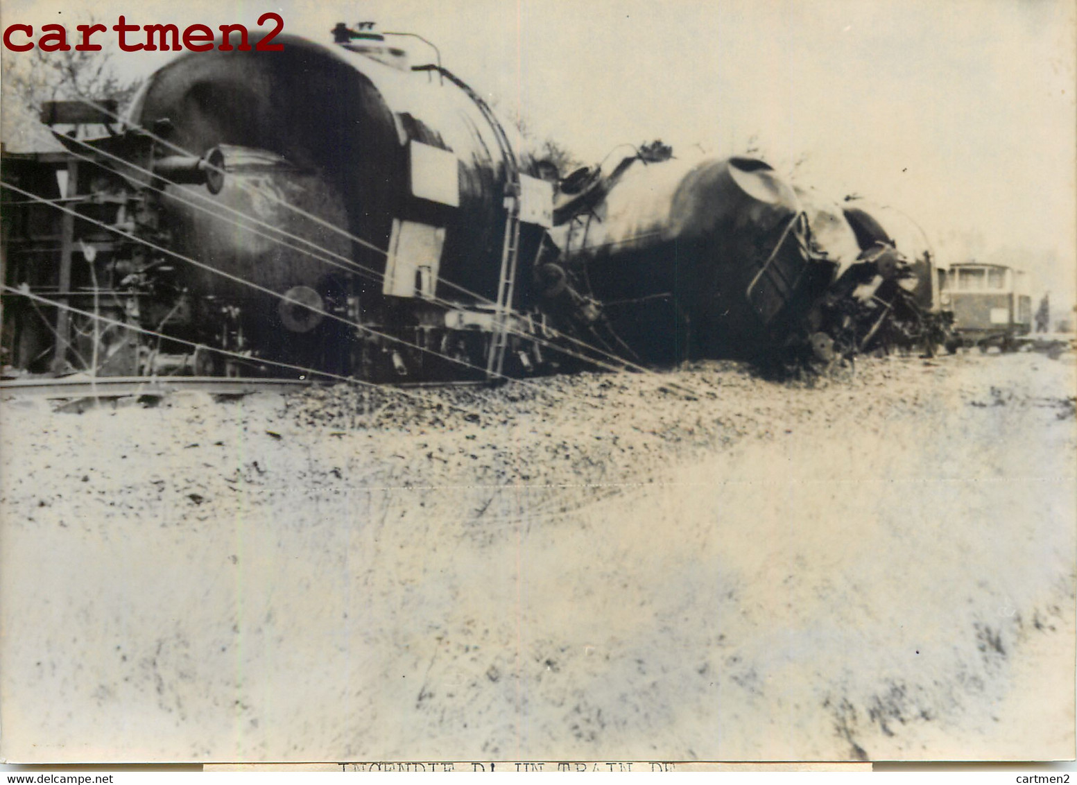 GARE DE LIGUEUX ACCIDENT DE TRAIN DE MARCHANDISES LIGNE PERIGUEUX LIMOGES DERAILLEMENT SAPEURS-POMPIERS DORDOGNE - Autres & Non Classés