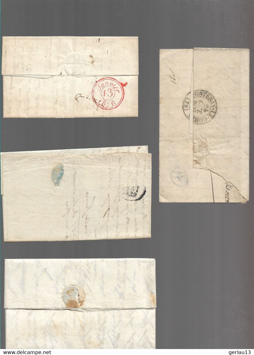 LOT    4  MARQUES POSTALES     2 SCANS - 1801-1848: Precursores XIX