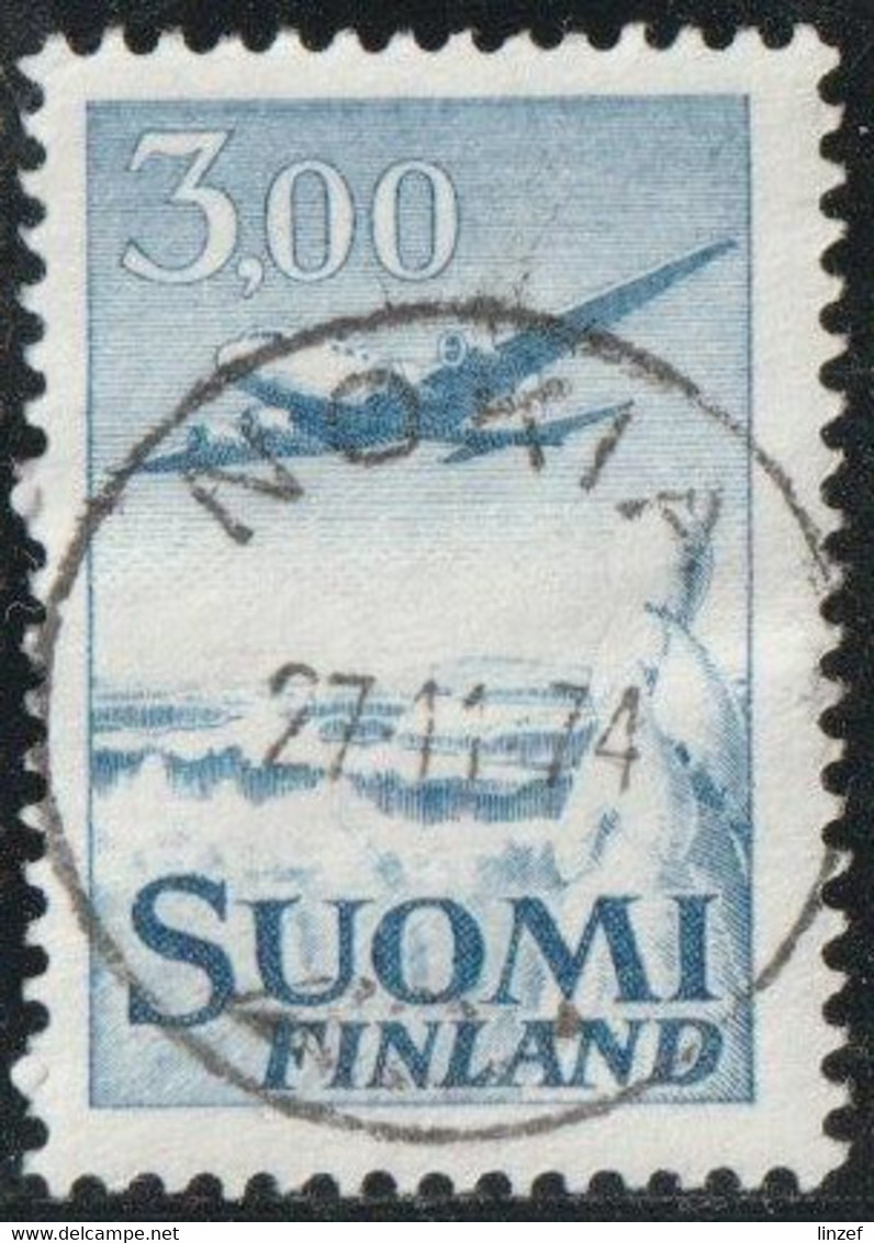 Finlande 1963 Poste Aérienne Yv. N°9 - Douglas DC6 - Oblitéré - Usati
