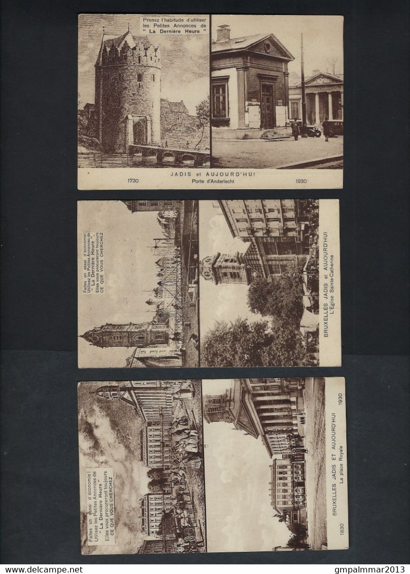 5 Postkaarten Met Reclame Van LA DERNIERE HEURE Met HERALDIEKE LEEUW Nrs. 316 En 334 ; Staat Zie 4 Scans. LOT 315 - Typos 1929-37 (Lion Héraldique)