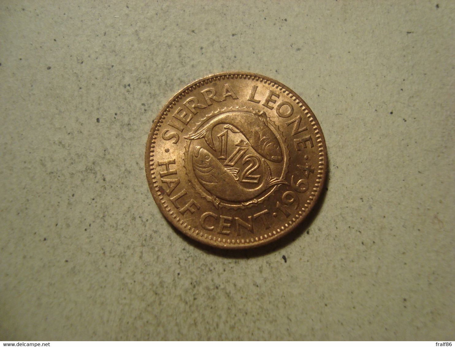 MONNAIE SIERRA LEONE 1/2 CENT 1964 - Sierra Leone