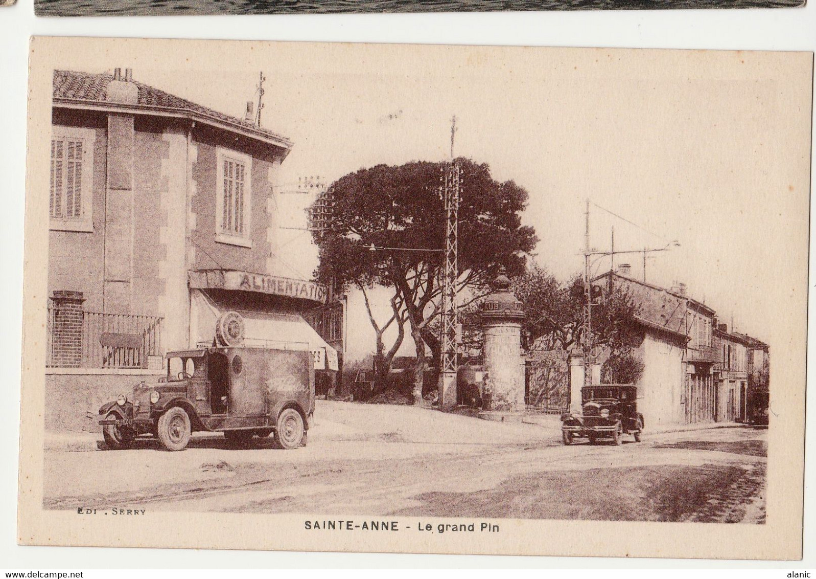 13 // MARSEILLE SAINTE ANNE Le Grand Pin Edit Serry  2 VEHICULES Animée NON  CIRCULEE//TBE  PEU COMMUNE - Südbezirke, Mazargues, Bonneveine, Pointe Rouge, Calanque-Felsen