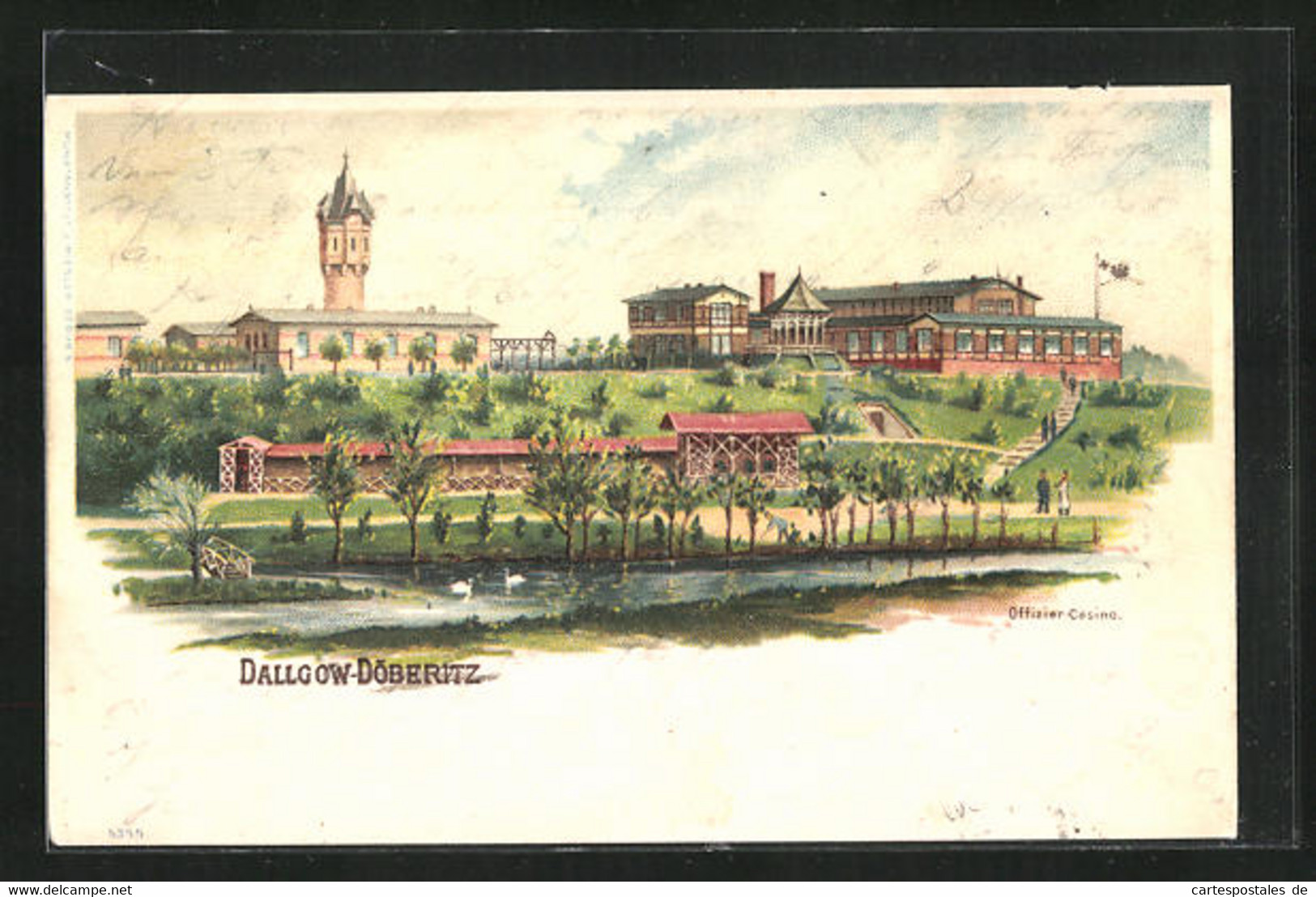 Lithographie Dallgow-Döberitz, Offizier-Casino - Dallgow-Doeberitz