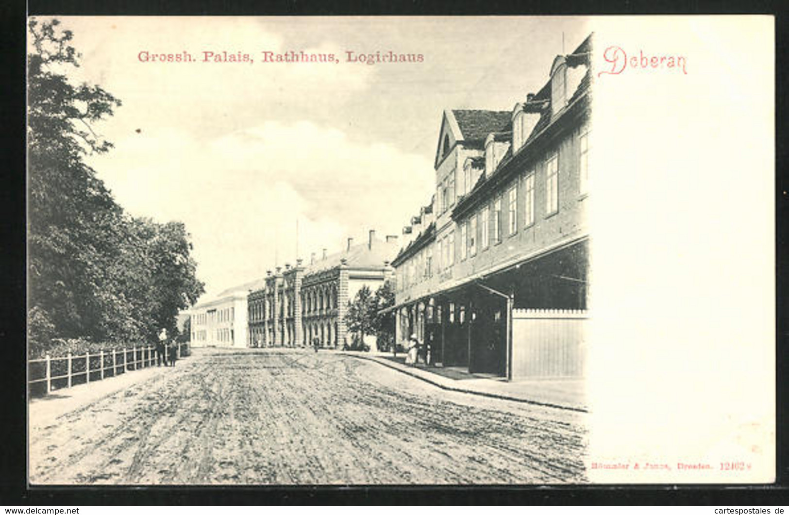 AK Doberan, Grossh. Palais, Rathaus, Logierhaus - Bad Doberan