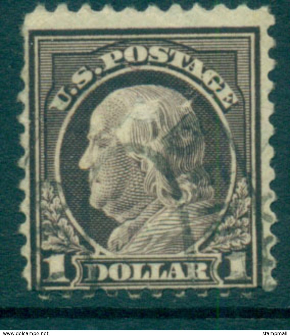 USA 1917-19 Sc#518 $1 Violet Brown Franklin Perf 11 No Wmk FU Lot69294 - Altri & Non Classificati